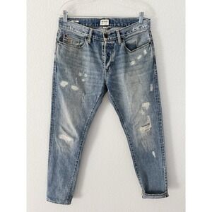 Todd Snyder Mens Selvedge Slim Fit Distressed Jeans 32x34 Actual 34x33